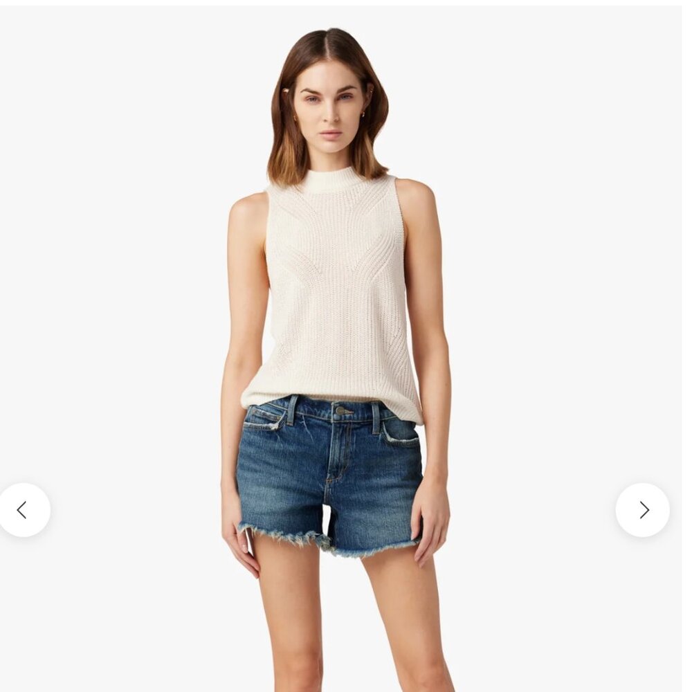 Joe's Jeans THE OZZIE Mid Rise 4" Cut Off Short, Vintage Stretch, Fray Hem